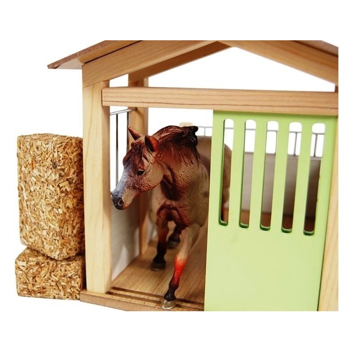 Kids Globe 1:24 Scale Wooden Horse Stall Toy KG610206