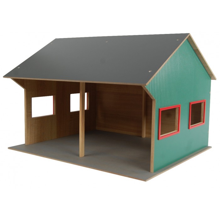 Kids Globe 1:16 Scale Wooden Farm Shed Toy For 2 Vehicles KG610263