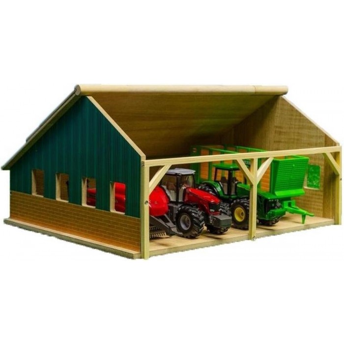 Kids Globe 1:50 Scale Wooden Farm Shed Toy For Tractors KG610047